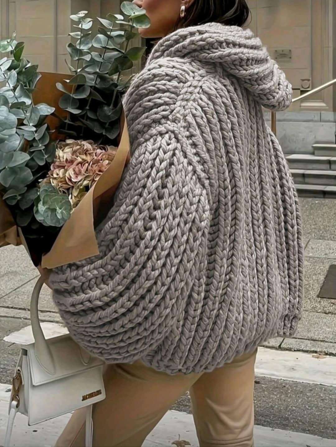 Pure Bliss hooded chunky Cardigan