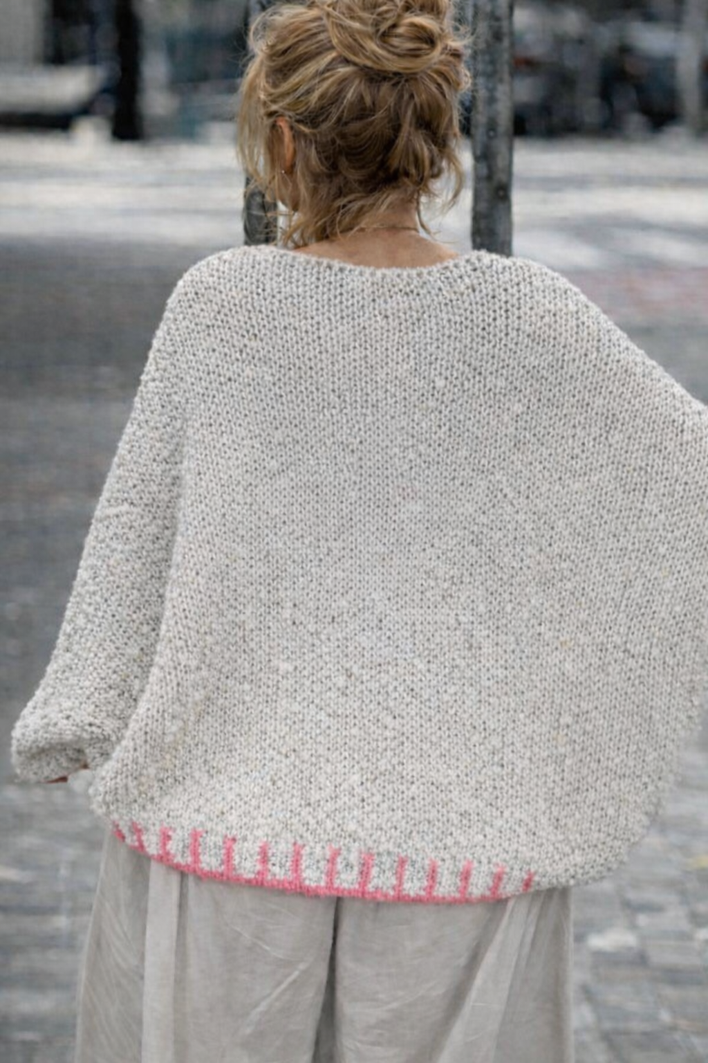 Hand Knitted Slouch Fit Star Sweater