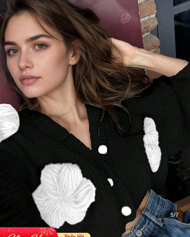 Flower Power flower embroidered cardigan