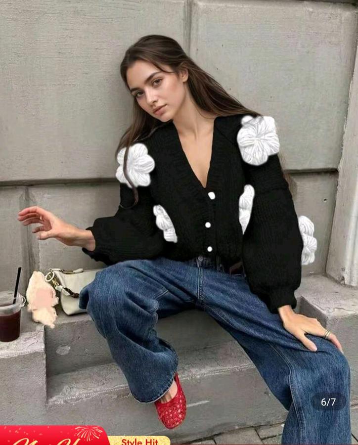 Flower Power flower embroidered cardigan
