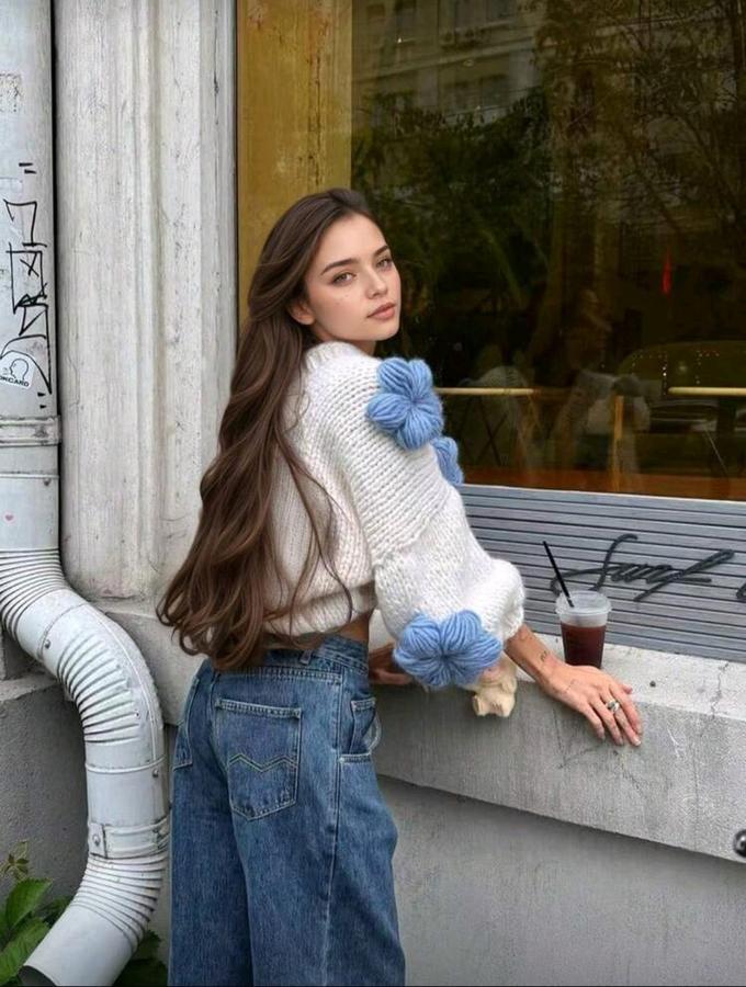 Flower Power flower embroidered cardigan