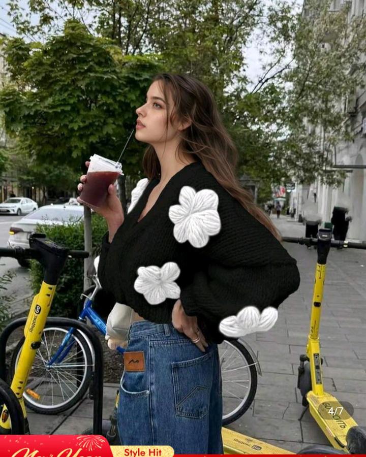 Flower Power flower embroidered cardigan