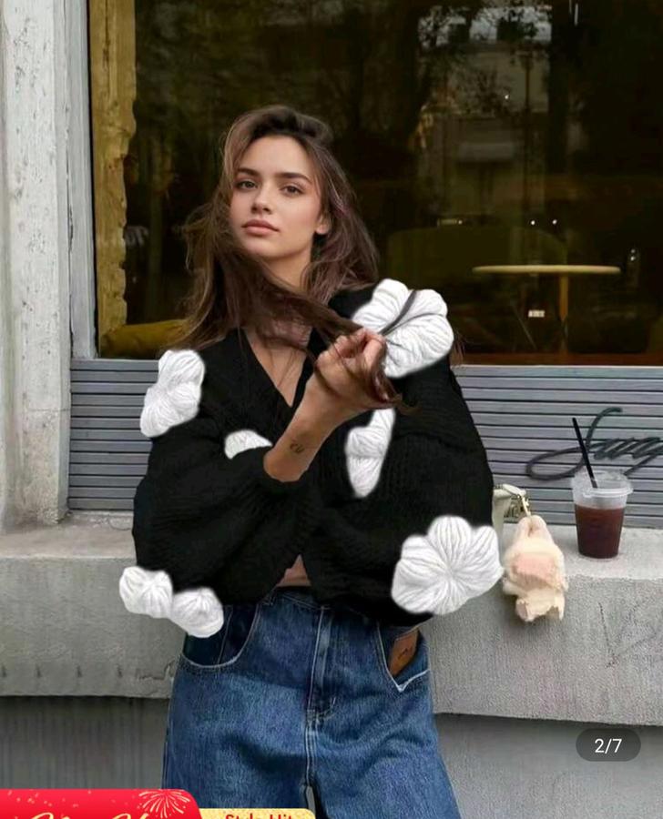 Flower Power flower embroidered cardigan